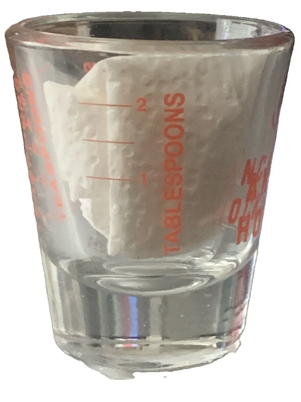 Vintage Anchor Hocking Measuring Shot Glass Shotglass Ounce Teaspoon Tablespoon